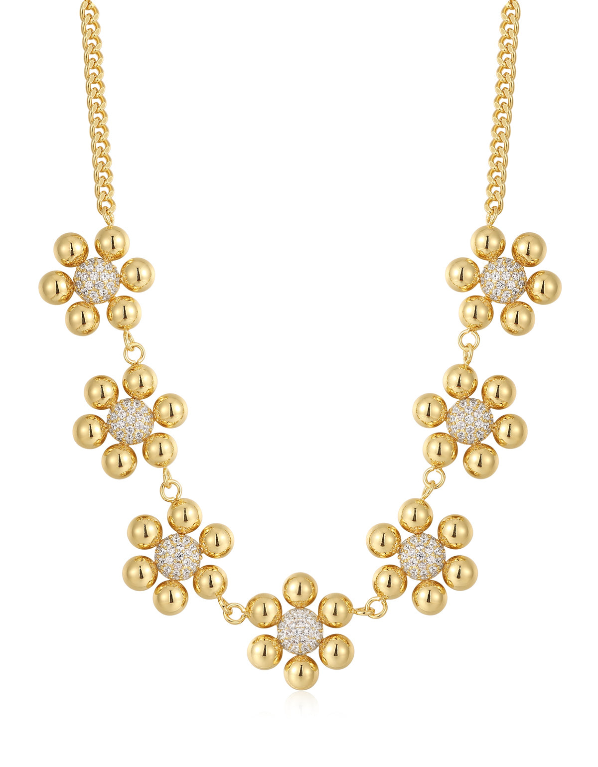 Daisy Statement Necklace - Gold