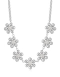 Daisy Statement Necklace - Silver
