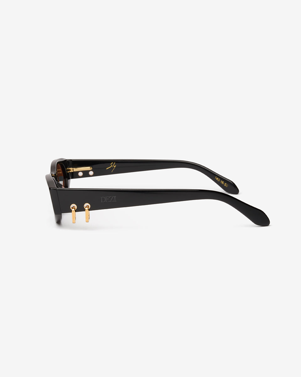 Sly Sunglasses in Gold - Earrings — alternate angle