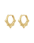 Dainty Spike Huggies in Gold - Earrings
