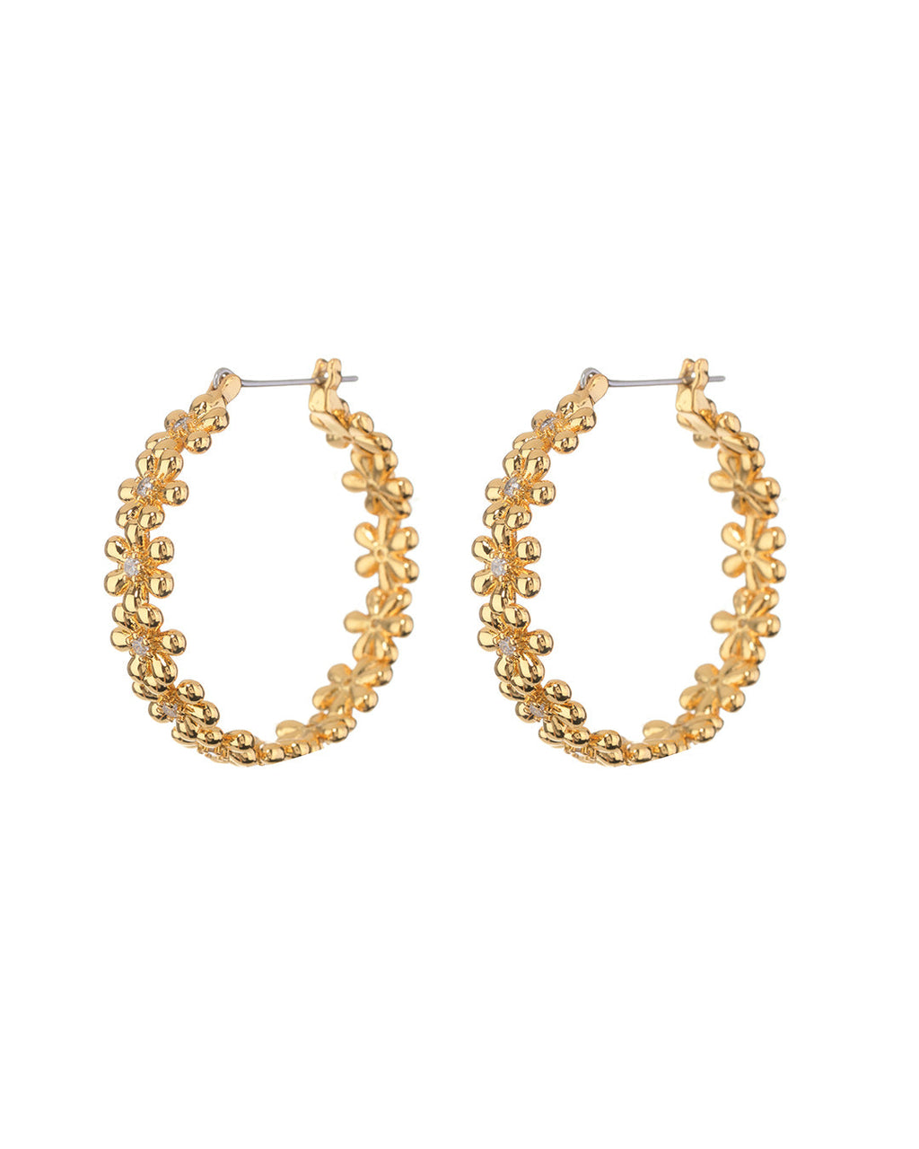 Daisy Chain Hoops - Gold