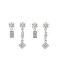 Daisy Chain Studs Set - Silver