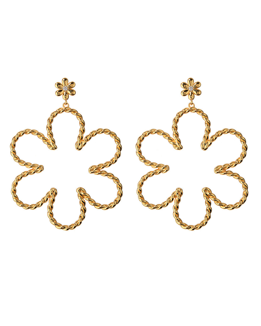 Daisy Rope Earrings - Gold