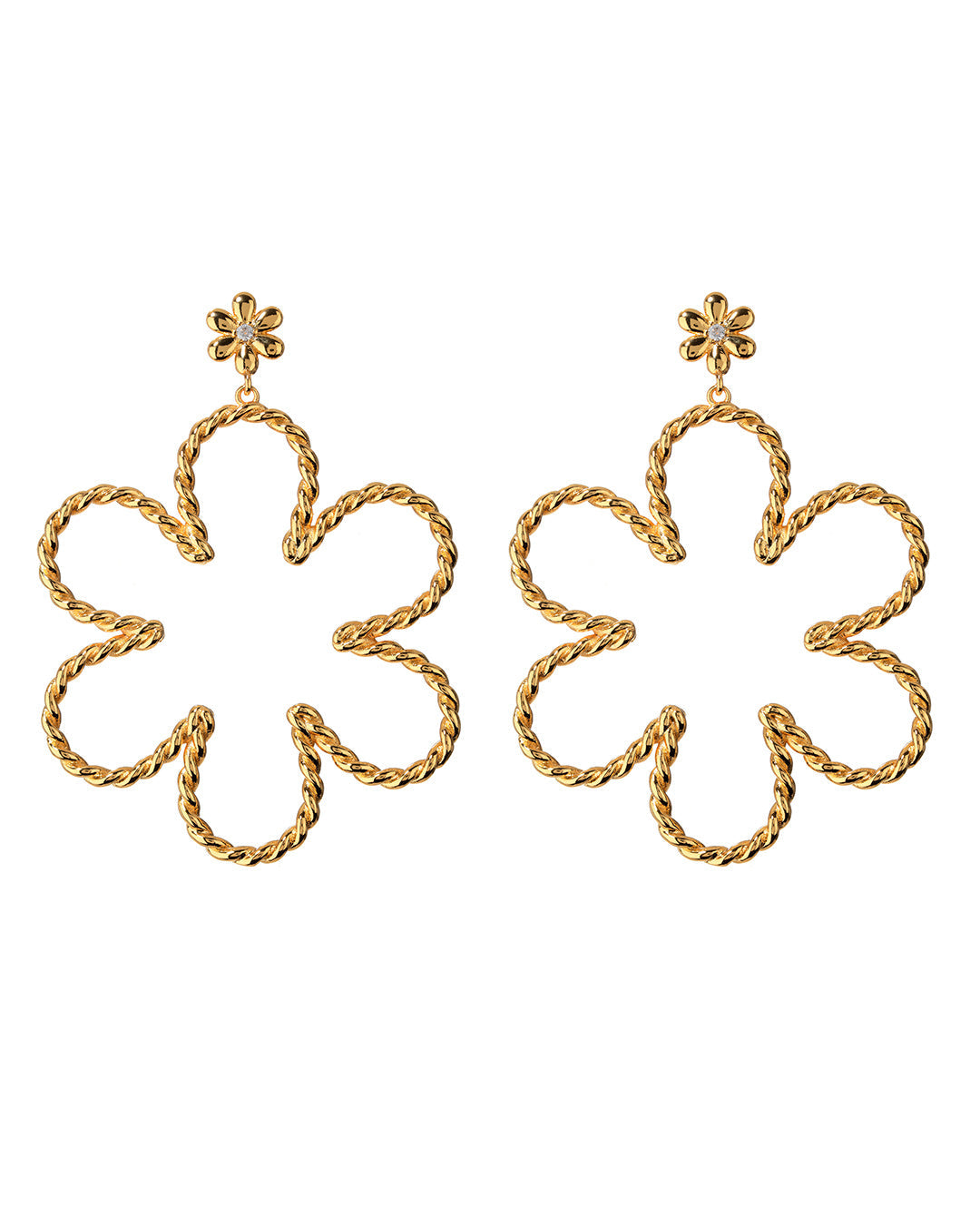 Daisy Rope Earrings - Gold
