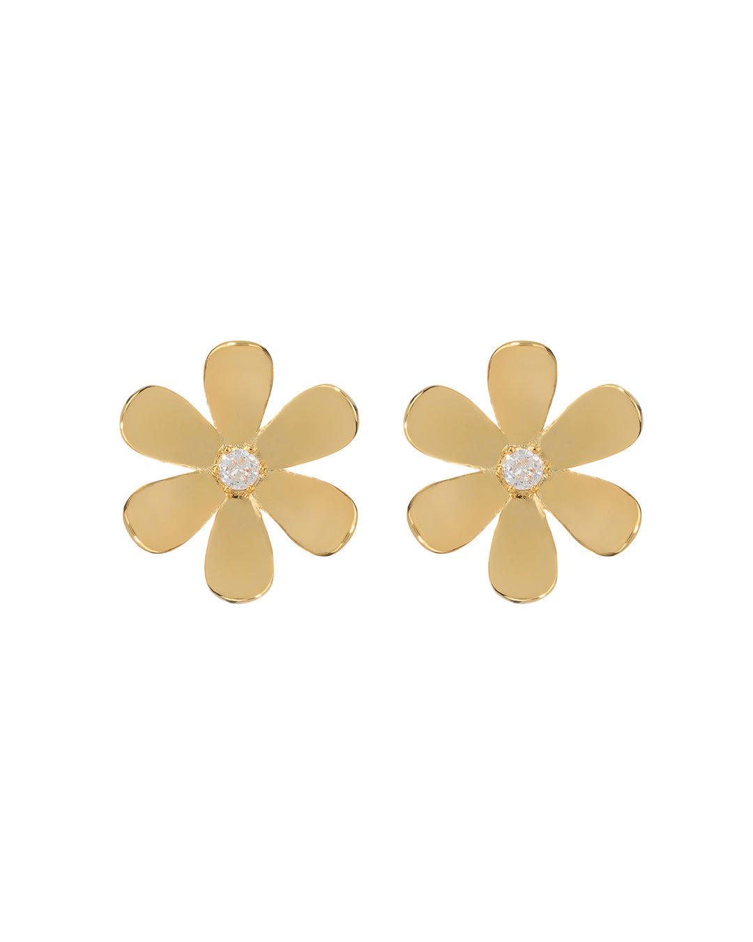 Daisy Statement Studs - Gold - Earrings