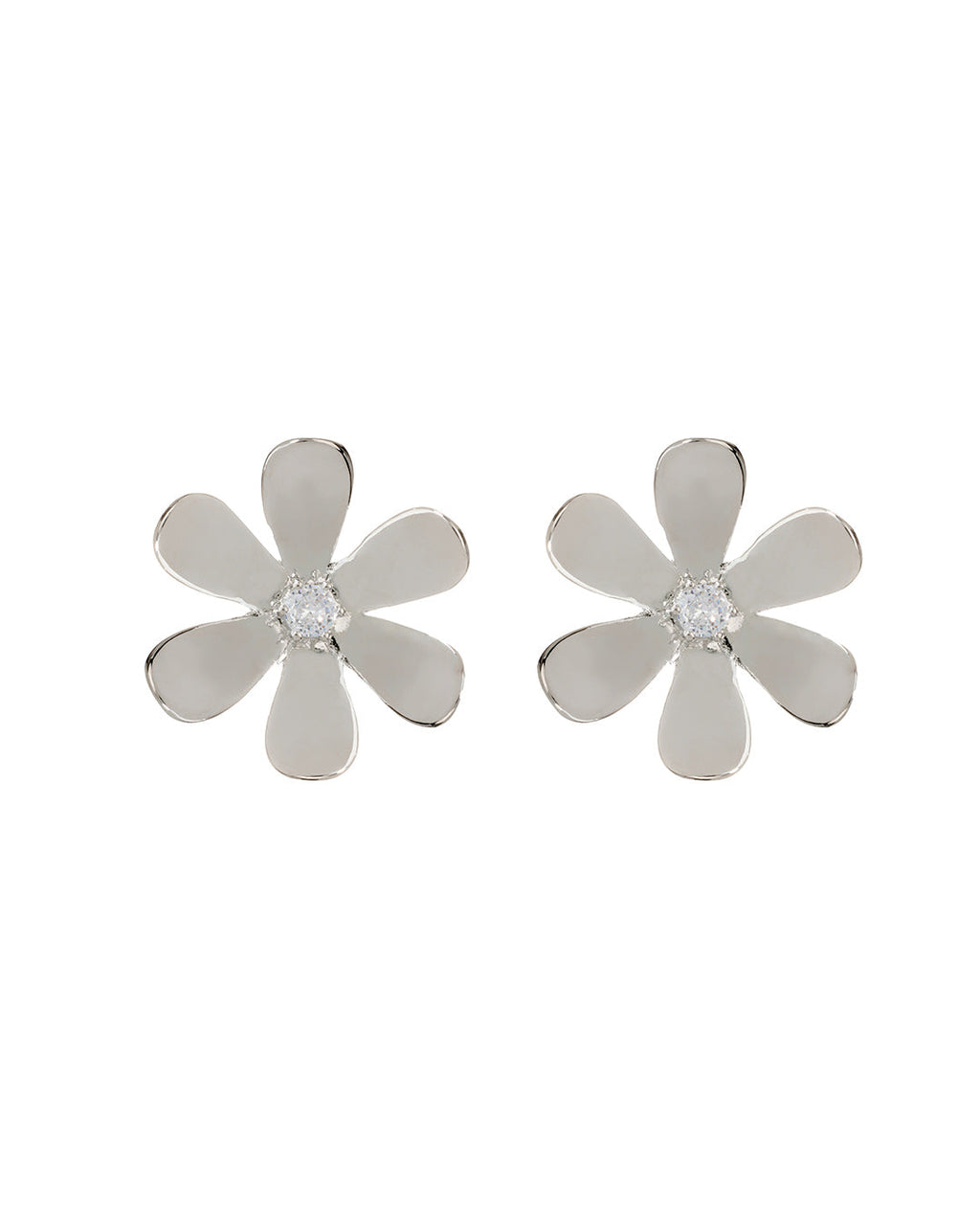 Daisy Statement Studs - Silver - Earrings