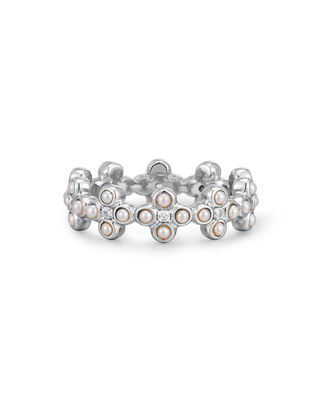 Daisy Stud Ring in Silver — alternate view