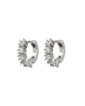 Diamond Bijoux Huggies - Silver - Earrings