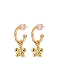 Diamonte Daisy Hoops - Gold