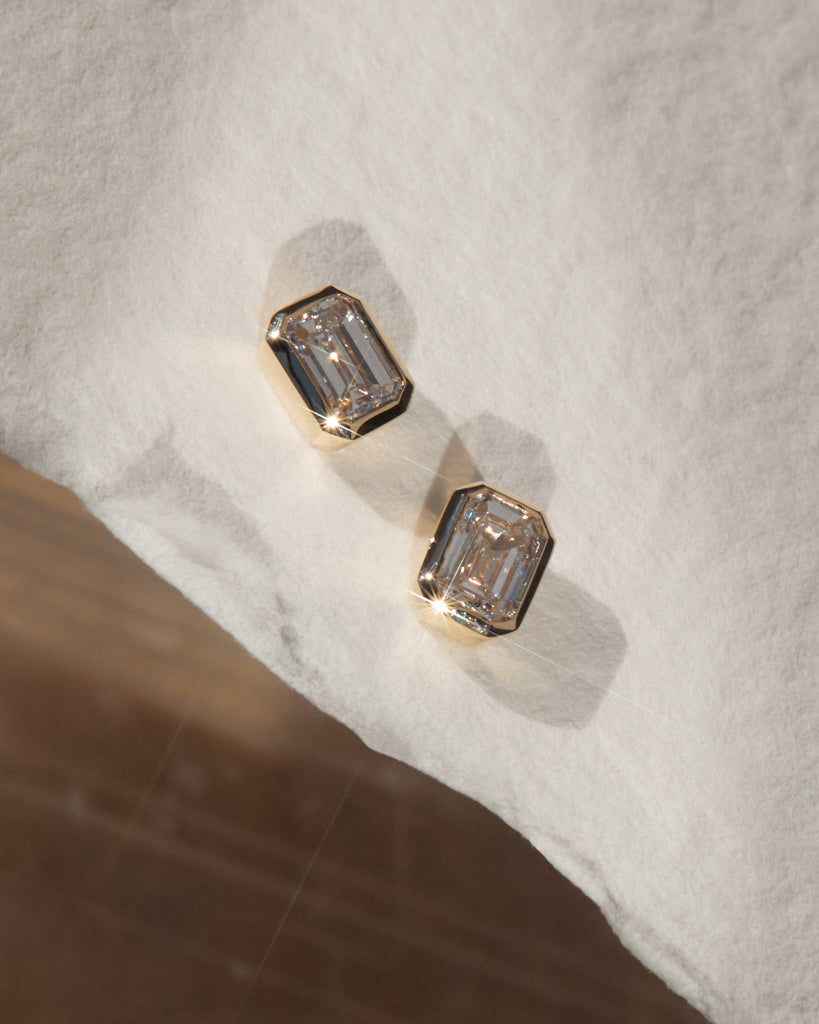 Bella Bezel Studs - Earrings — alternate view 2