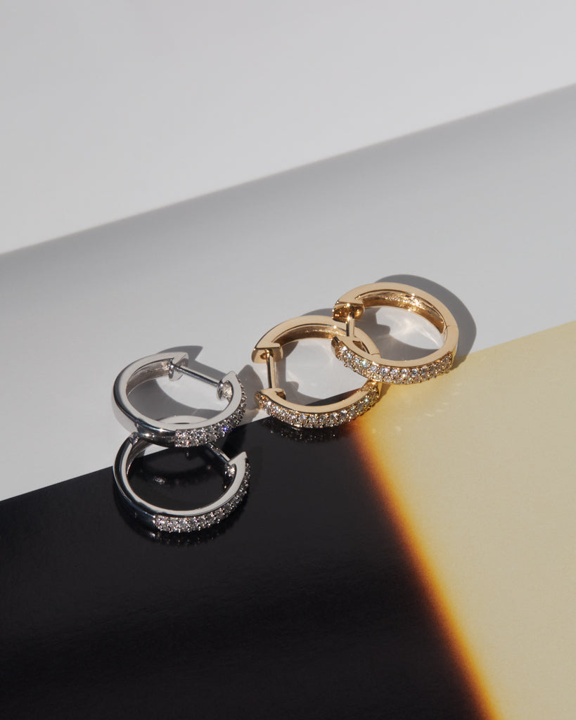 Super Shimmer Diamond Hoops (16.5mm) — alternate view 2