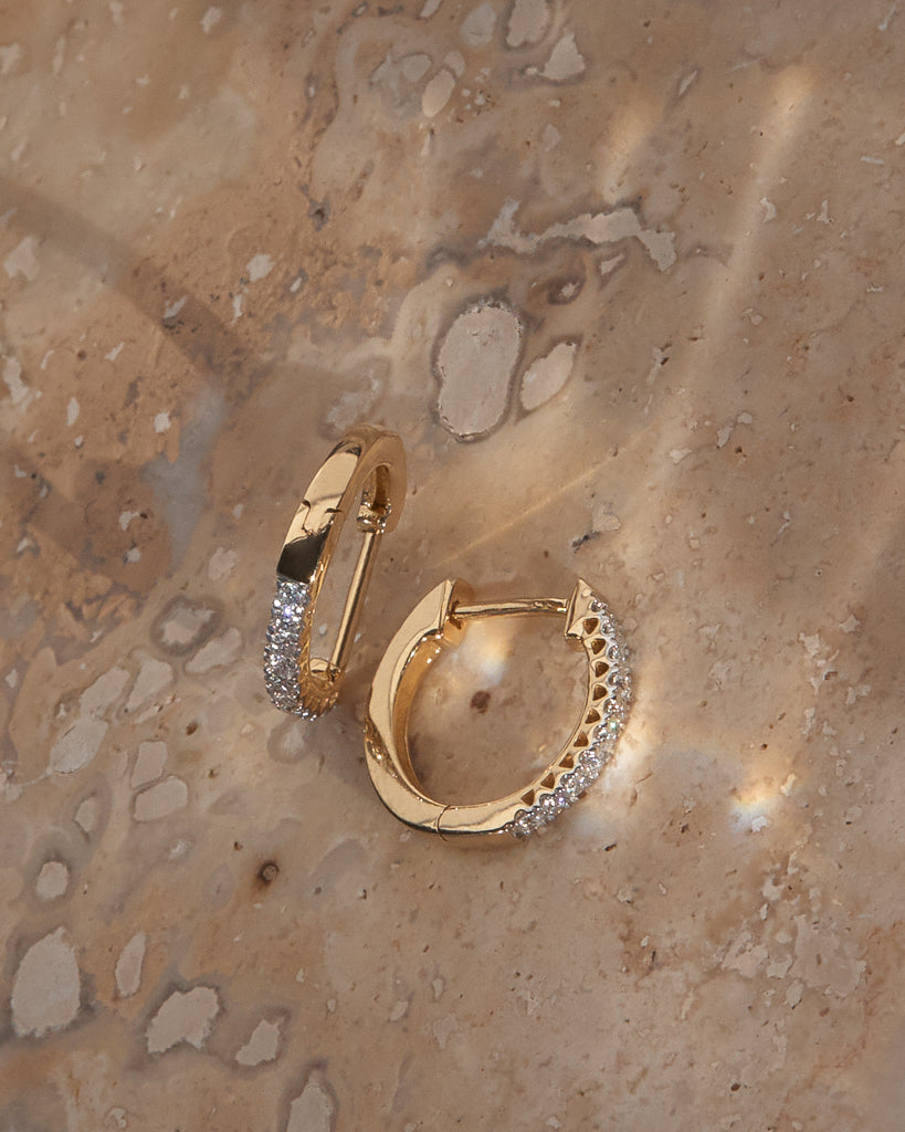 Dreamy Diamond Hoops (11mm) — another angle