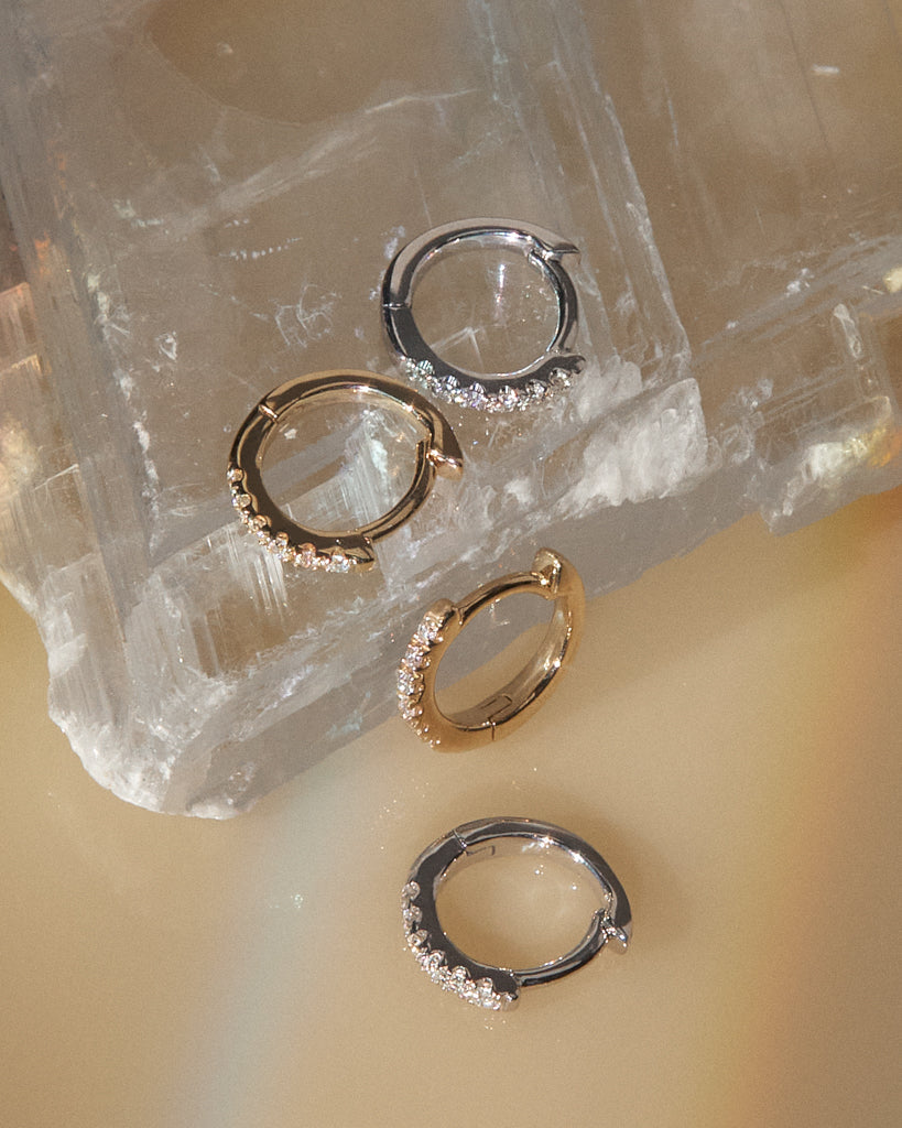 Tiniest Diamond Huggies - Earrings — alternate view 2