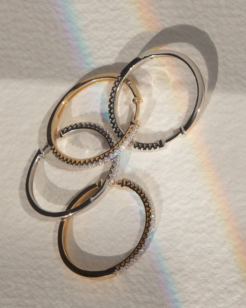 Dreamy Diamond Hoops (25mm) — another angle 2