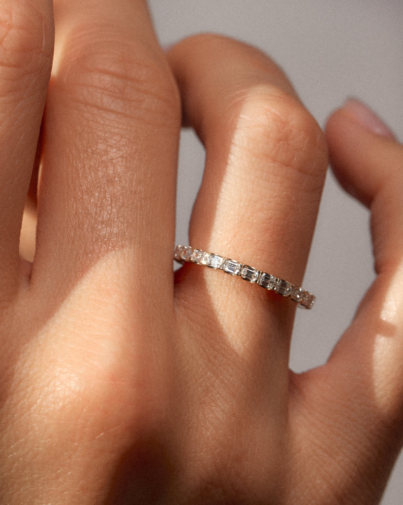 Perfect Emerald Eternity Band - Rings — alternate view 2