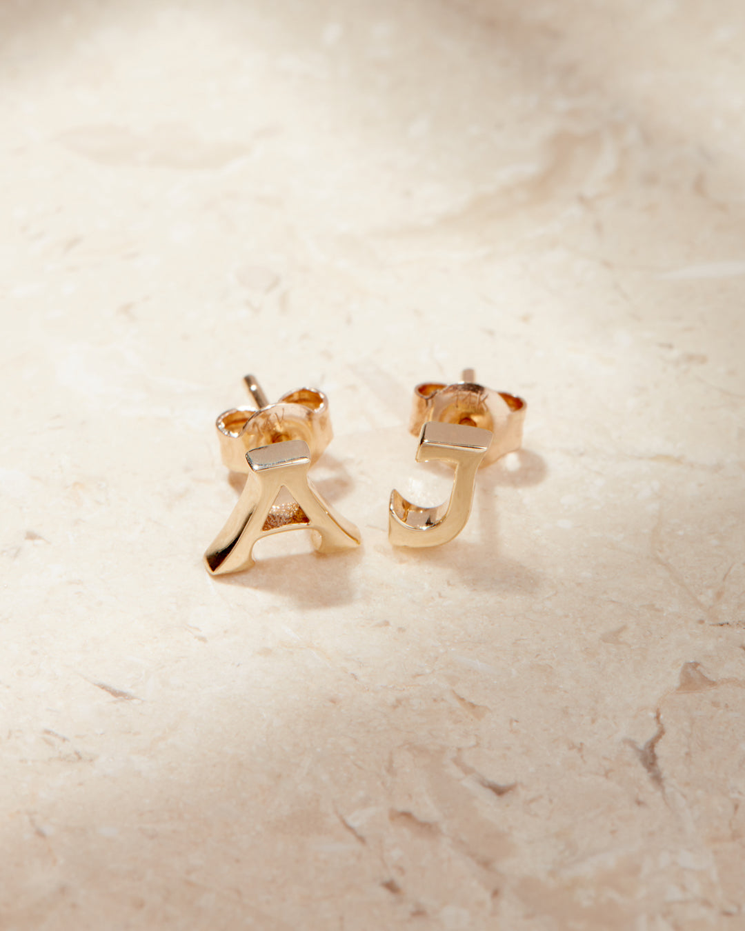 Initial Stud Earrings [Vintage]