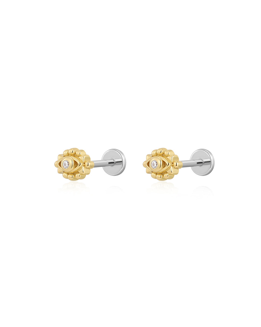 Evil Eye Studs in Gold - Earrings