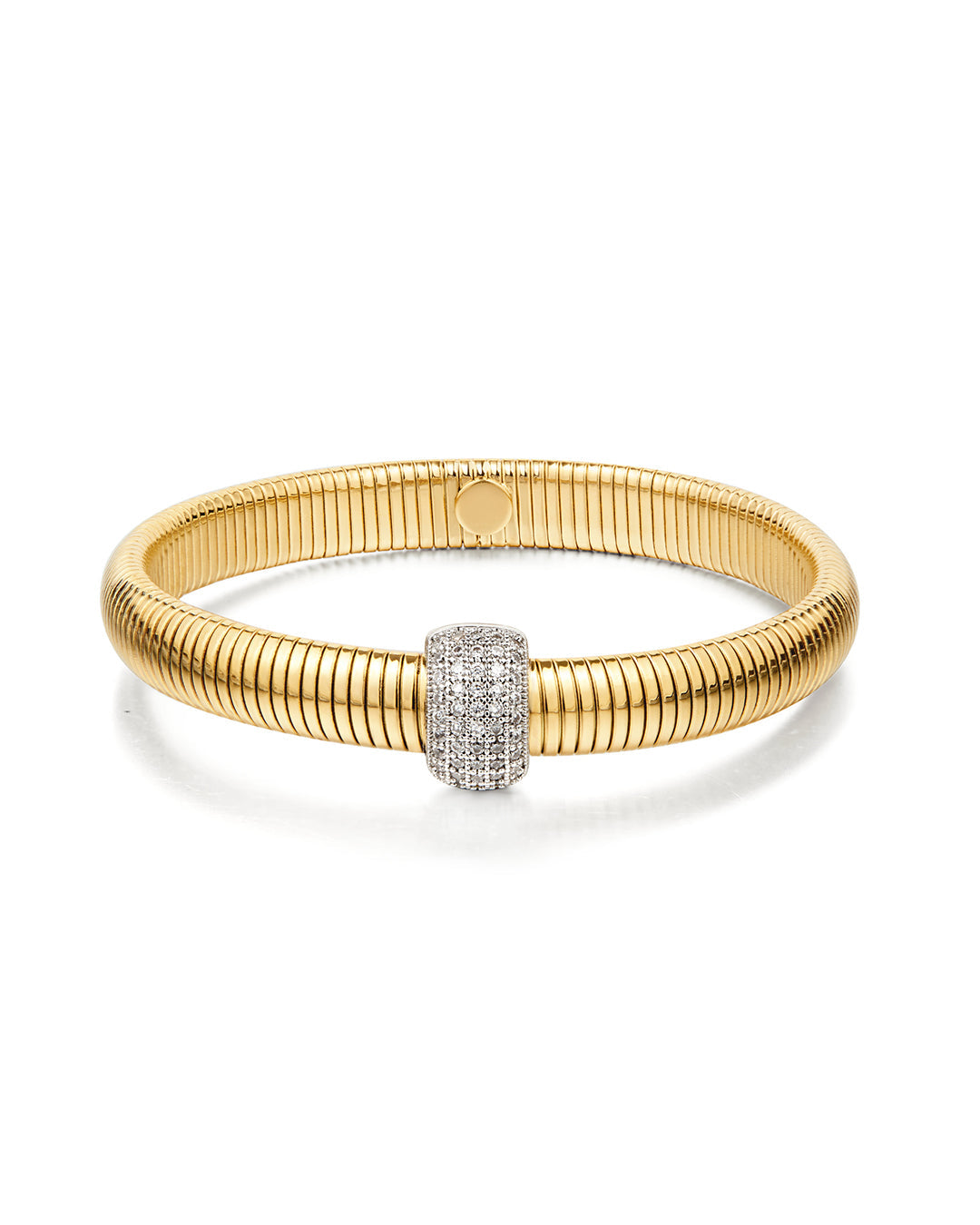Pavé Dome Snake Chain Bracelet