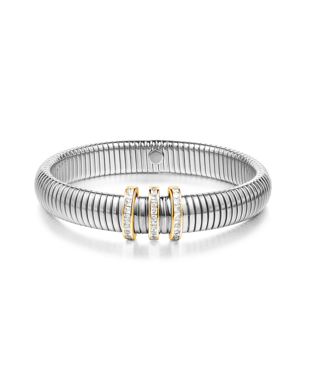 Pavé Trio Snake Chain Bracelet — alternate view