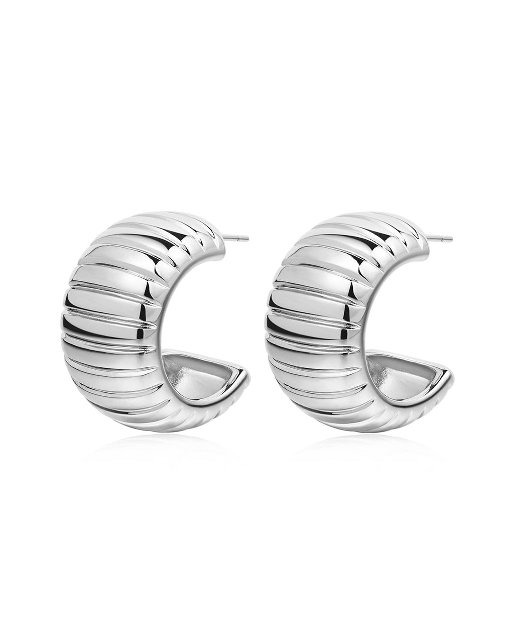 Remy Ridged Hoops — alternate view