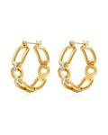 Two-Tone Chain Hoops