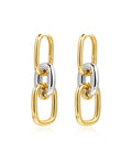 Two-Tone Chain Link Huggies