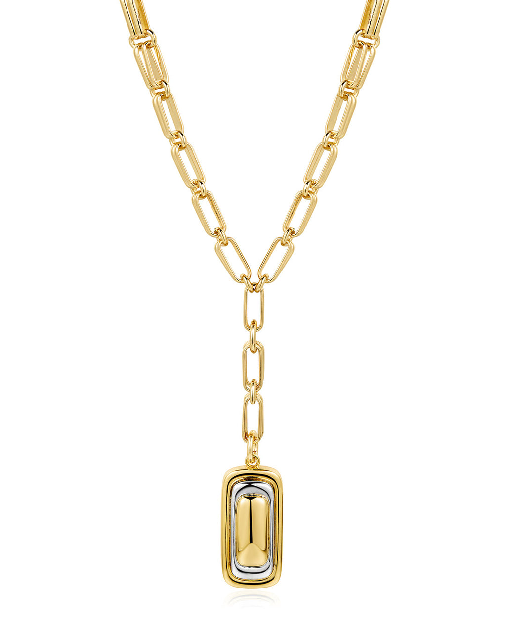 Dalia Two-Tone Pendant Necklace