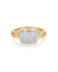 Pavé Dome Snake Chain Ring