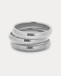Flex Snake Chain Bracelet- Set of 3 (12mm wide) - Silver