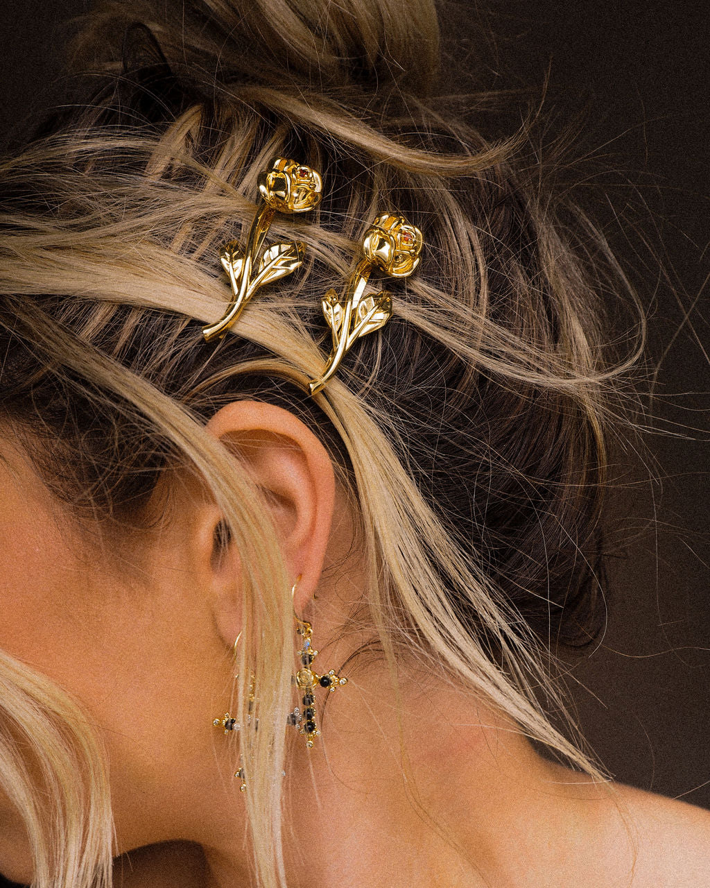 Rosa Bobby Pin Set - Gold — alternate angle