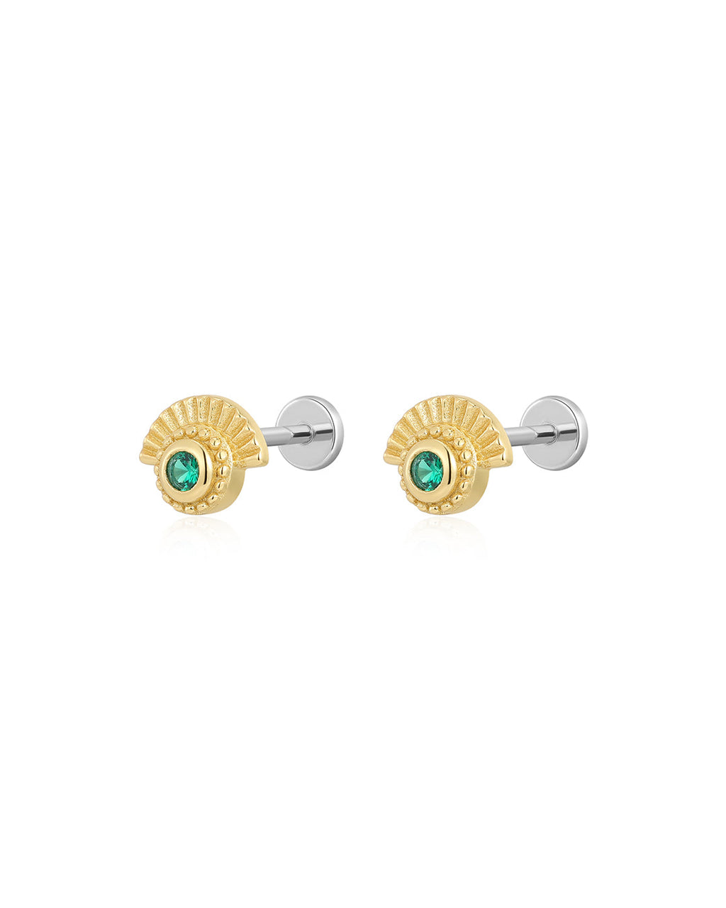 Flare Fan Studs in Gold - Earrings