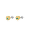 Flare Fan Studs in Gold - Earrings