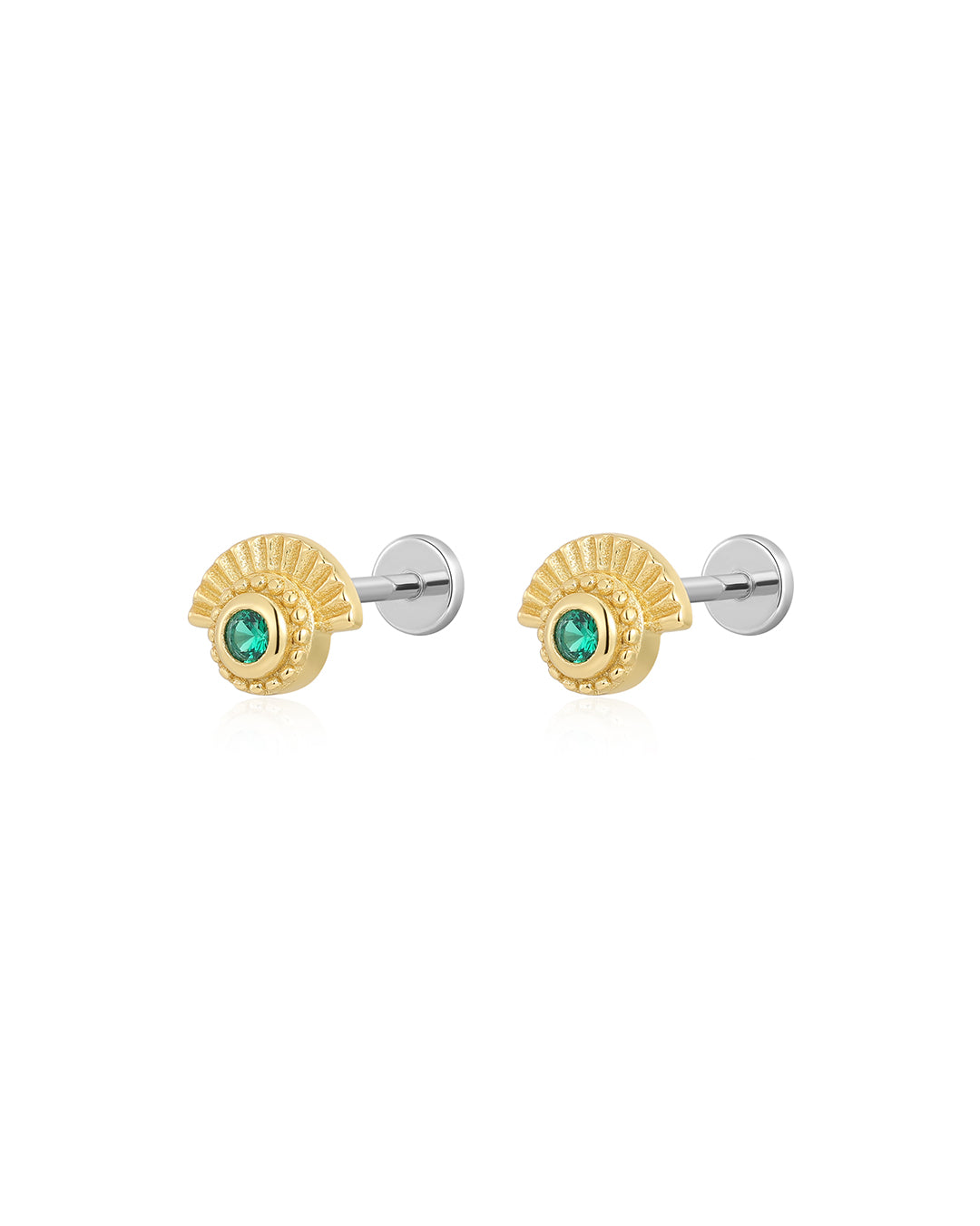 Flare Fan Studs in Gold - Earrings