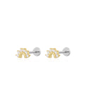 Pavé Flare Studs in Gold - Earrings