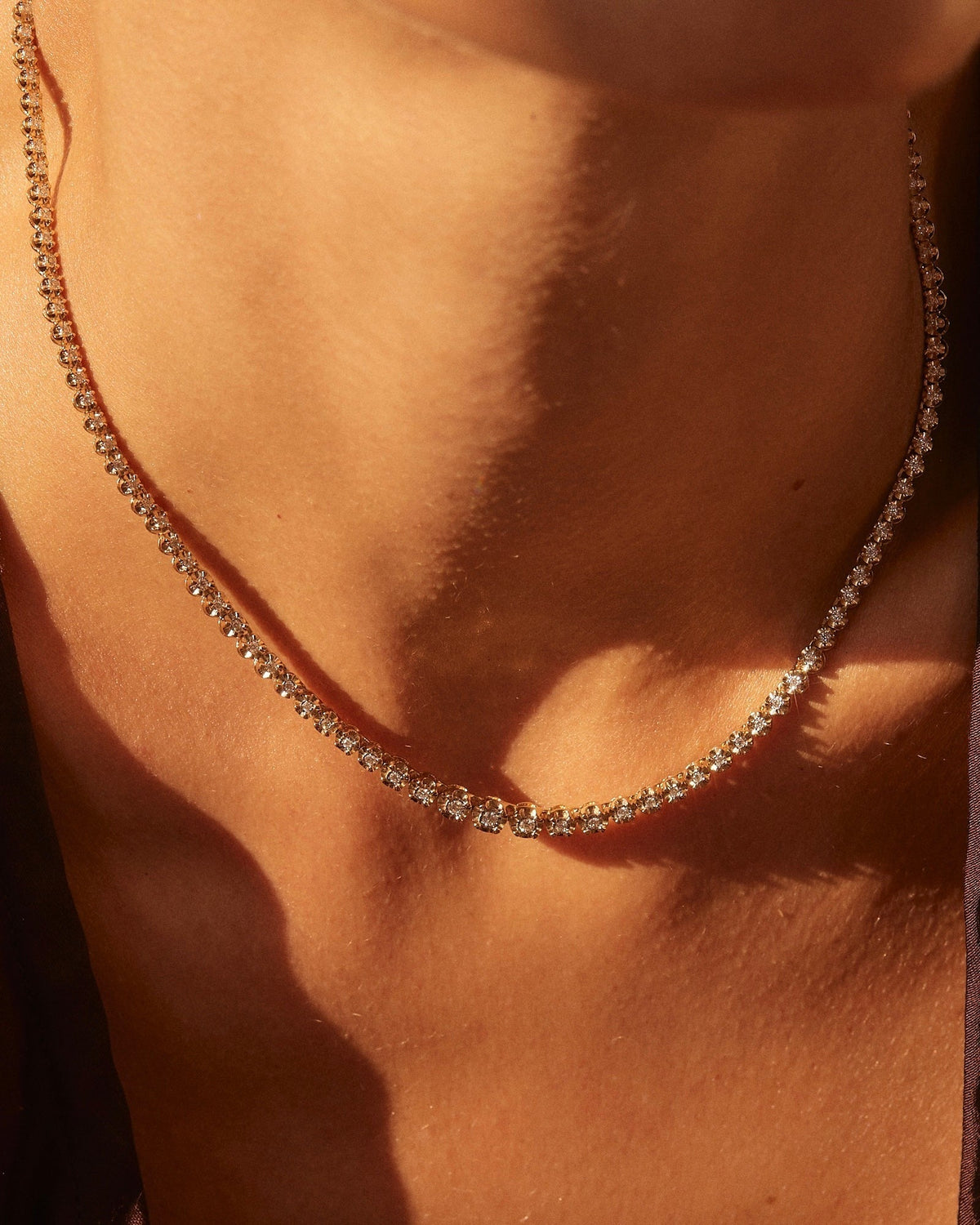 Pia Tennis Necklace — detail view 2