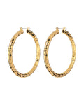 Hammered Amalfi Hoops - Gold