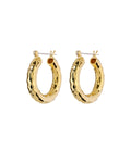 Hammered Baby Amalfi Hoops - Gold