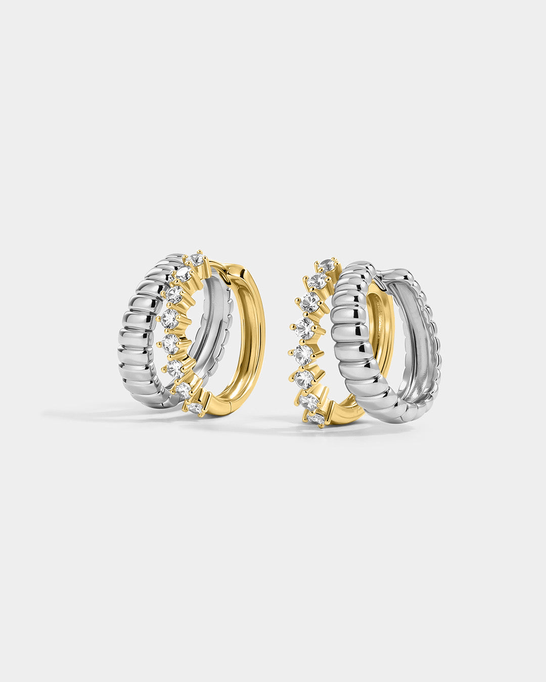 Sierra Split Huggies - Earrings
