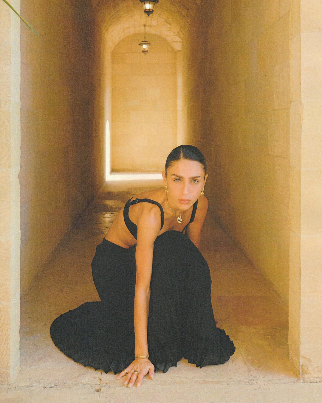 Leila Drop Earrings — alternate angle 2