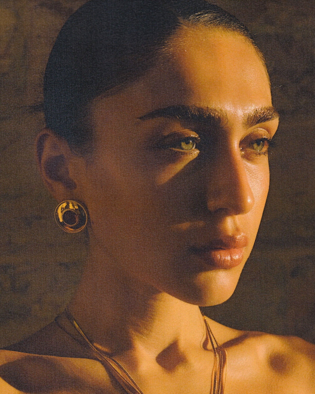 Shiraz Studs - Earrings — another angle 2