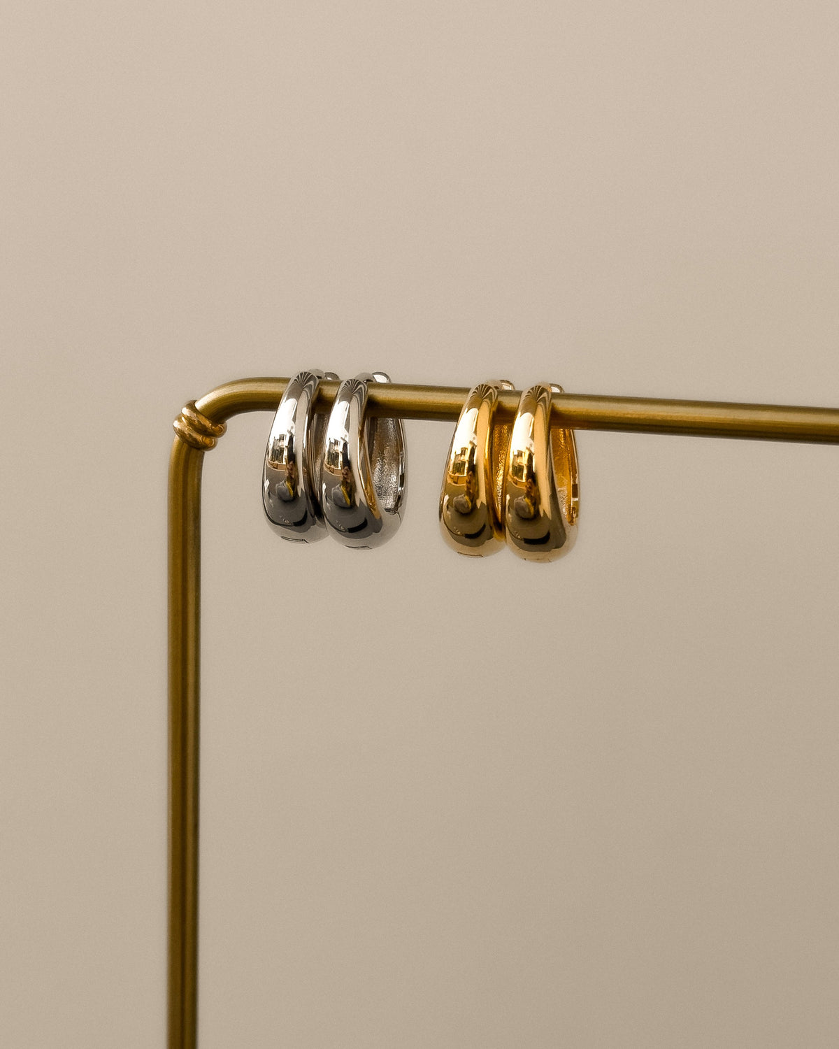 Marbella Hoops - Silver — another angle