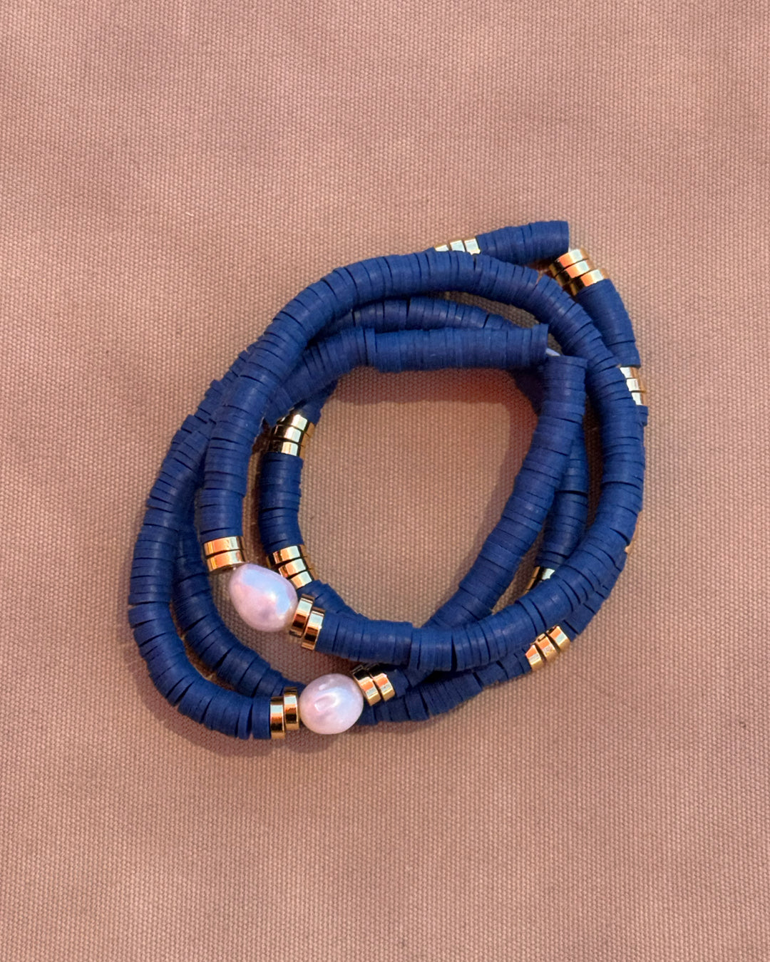 Seville Pearl Bracelet Set- Navy — alternate view 2