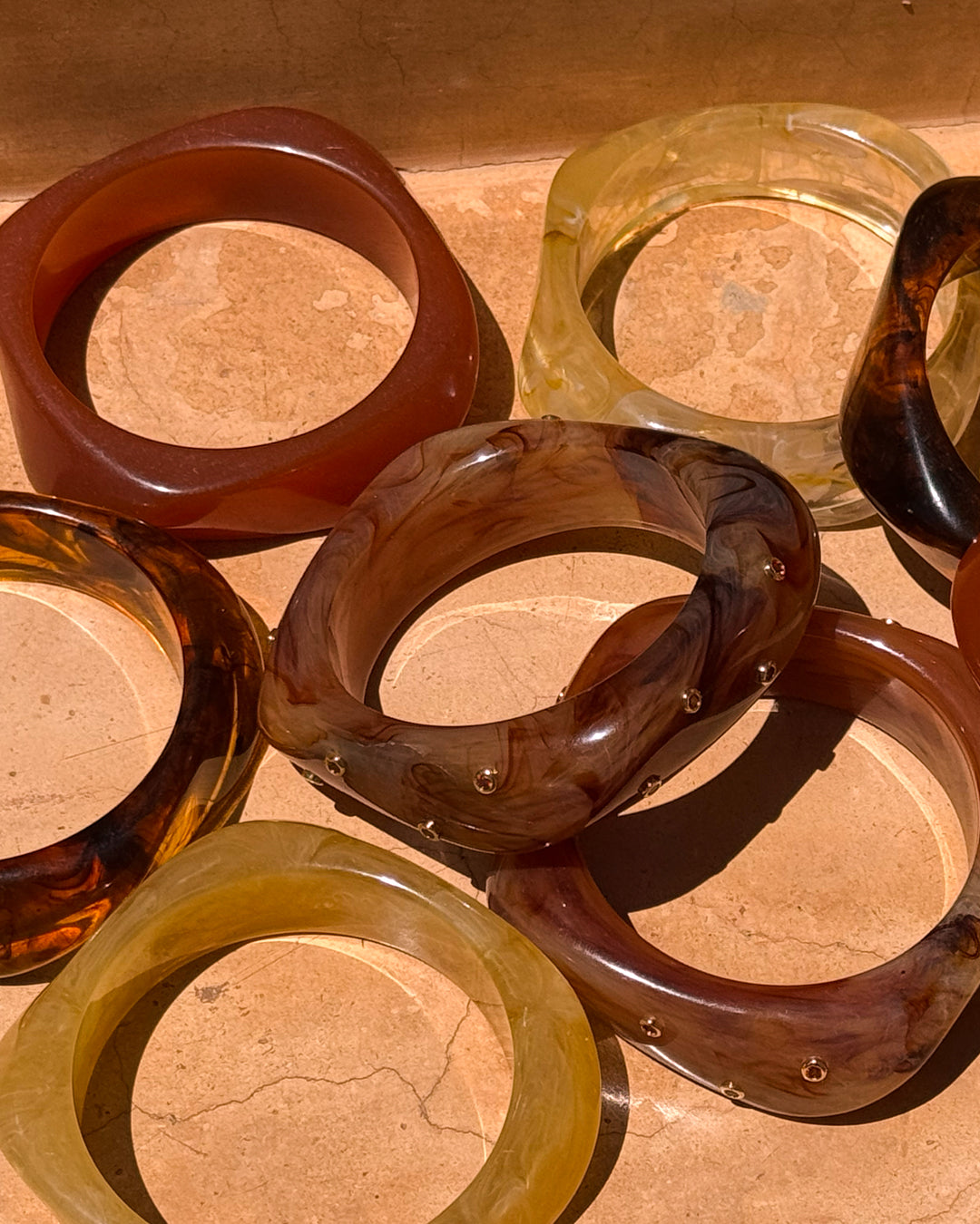 Formentera Bangle Set - Tortoise — detail view
