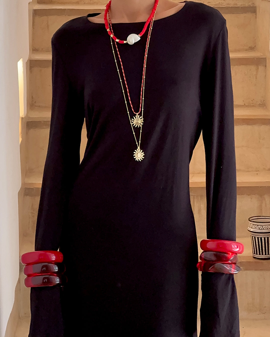 Ibiza Sun Necklace — another angle