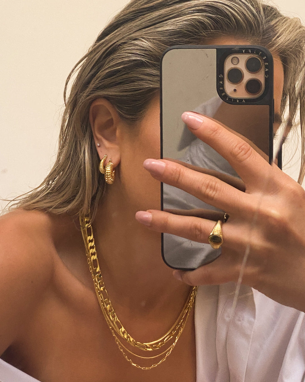 Chandon Multi Chain Charm Necklace - Gold — alternate view 2