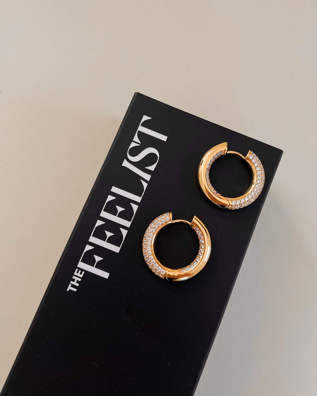 Reversible Amalfi Hoops - Gold — another angle