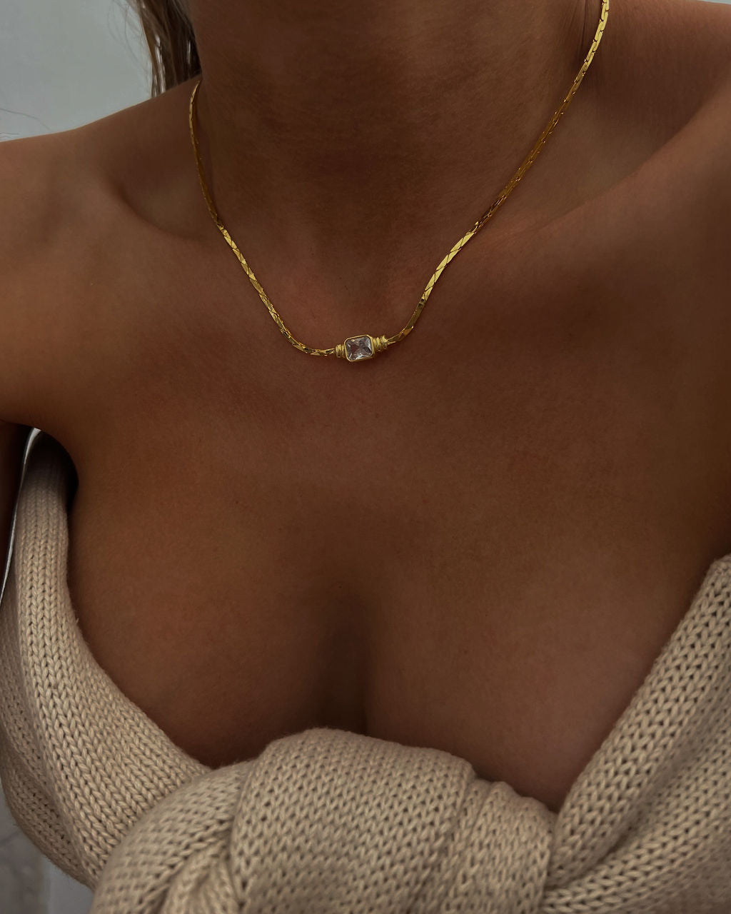 Camille Chain Necklace - Gold — alternate view