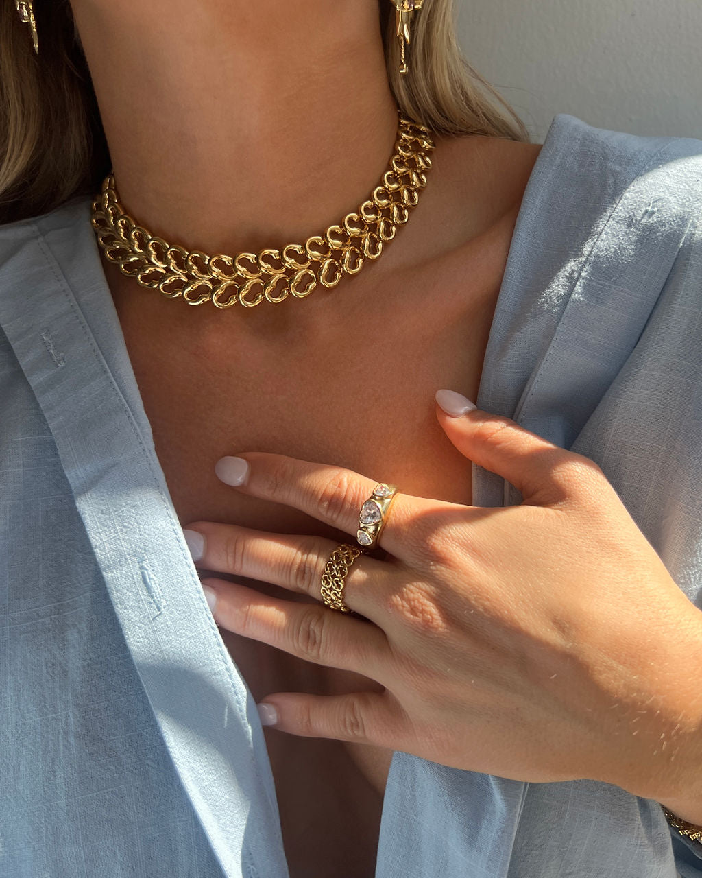 Bezel Heart Signet Ring — detail view 2