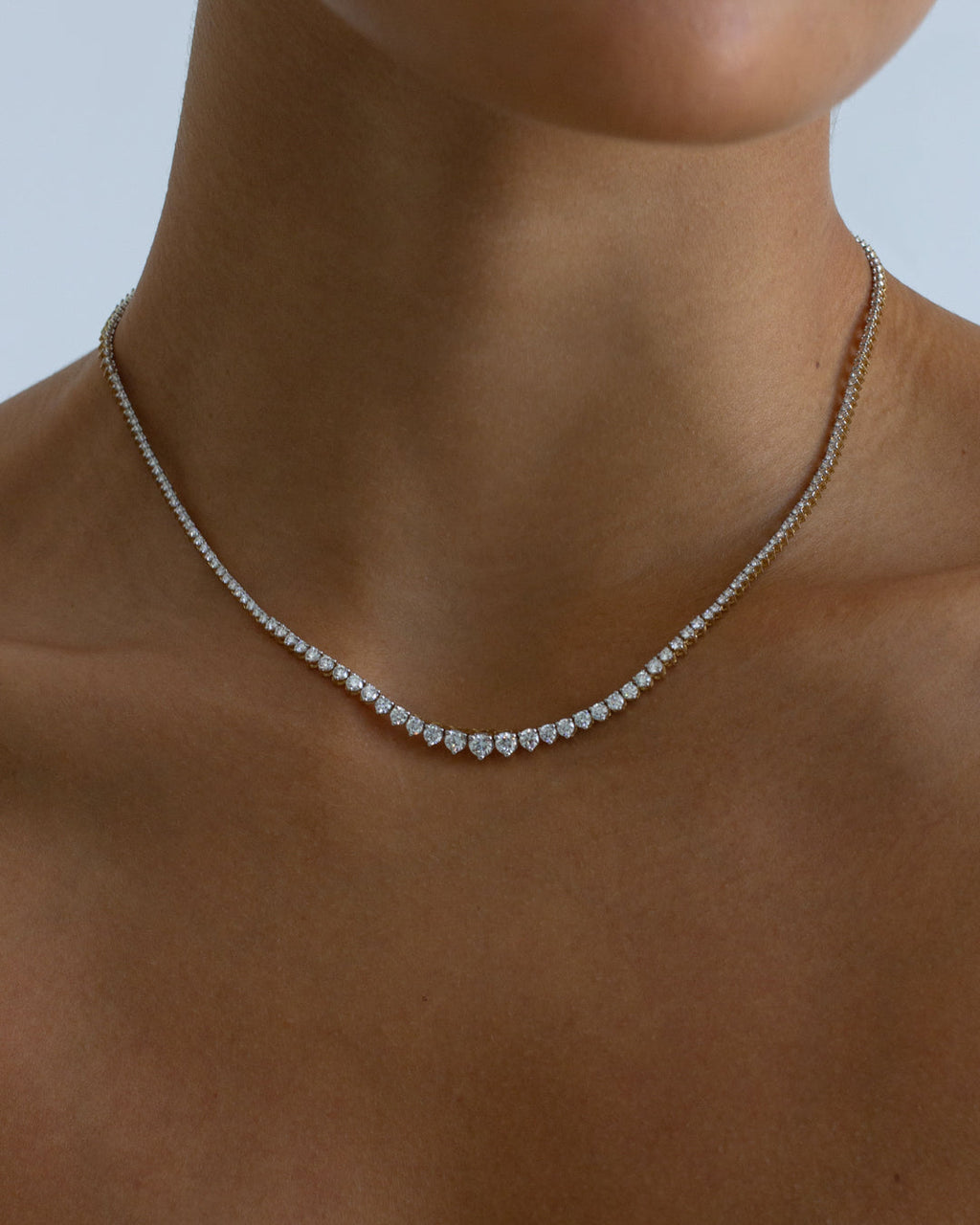 Graduated Tennis Necklace — another angle 2