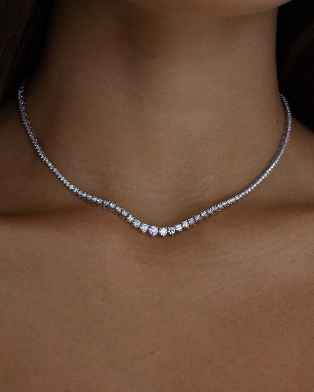 Graduated Tennis Necklace — alternate view 2 2